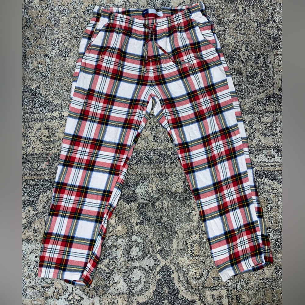 Old Navy Men's Red and White Plaid lounge/pajama pants